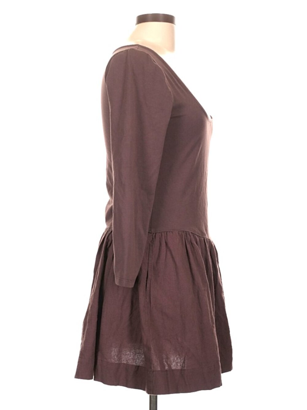 Free People Free-est "Onda" Drop-Waist Long-Sleeve Mini Dress - Size Large - Picture 4 of 10